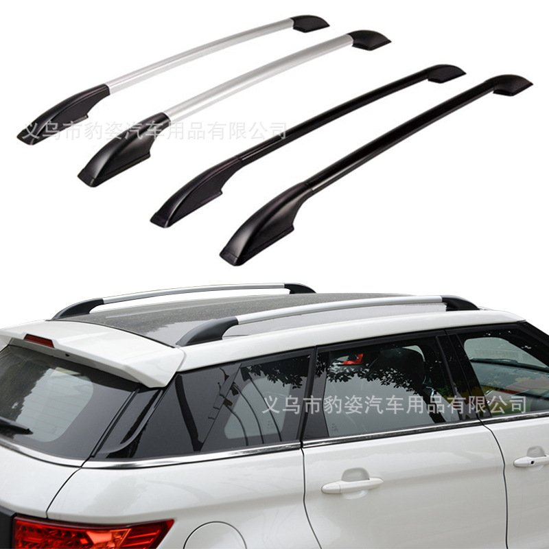 汽车行李架铝合金免打孔车顶两侧装饰条配件改装通用纵杆粘贴竖杆