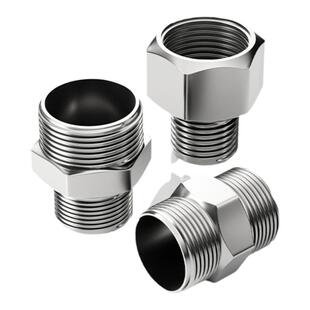 不锈钢快速接头对丝加厚加长水龙头转换头双外丝高压洗车水管配件