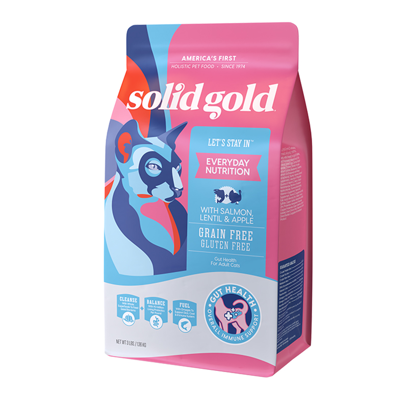 SolidGold素力高鲜肉猫粮成猫美毛三文鱼进口旗舰店全价猫粮12磅