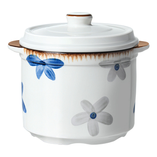 隔水炖家用炖盅陶瓷双盖燕窝专用煲汤蒸蛋甜品炖汤煨炖罐1人2人份