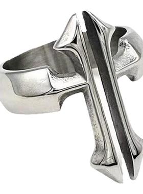 2024新潮十字架戒指钛钢