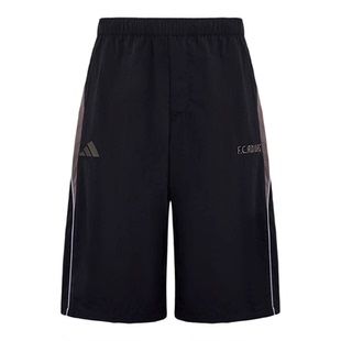 Adidas阿迪达斯男子短裤足球风夏凉感速干五分中裤 KX2828 KX2827