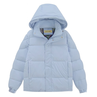 韩版小个子中戏奶绿羽绒服女短款