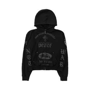 富安悠同款badblood美式复古废土风连帽卫衣街头休闲宽松拉链外套