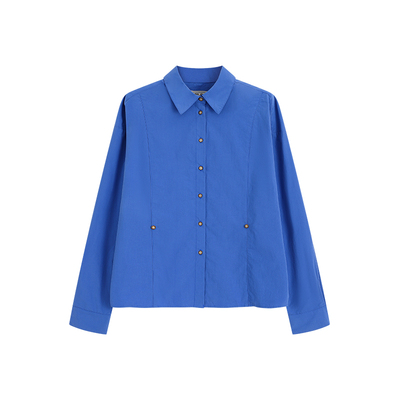 Bobbybecky复古三开身立裁两穿质感高克重进口匹马棉衬衣