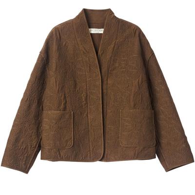 EXCEPTION例外女装早秋外套新中式精致匹绣丝绵开衫冬季