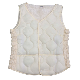 羊羔绒羽绒棉马甲女秋冬配大衣内搭内搭马甲内胆加绒加厚保暖背心