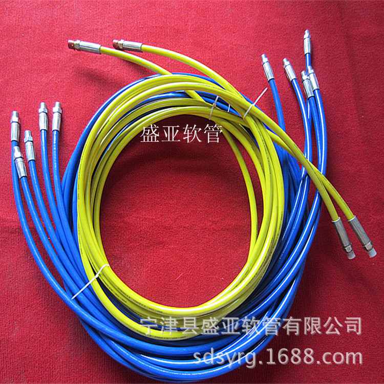 供应DN4超高压胶管钢丝缠绕管压力液压扳手高压油管耐高温