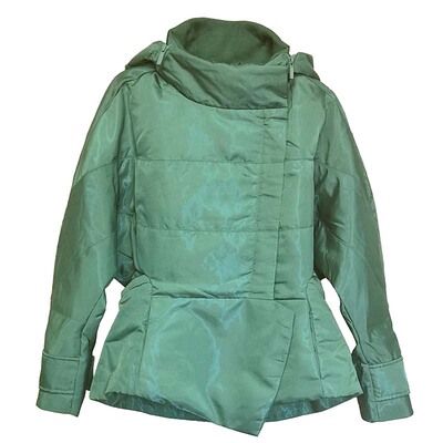 摩多伽格复古短连帽收腰羽绒服
