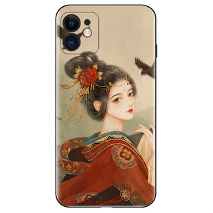 古风适用iPhone13Promax手机壳苹果12复古XSmax原创7P美人@南栀子