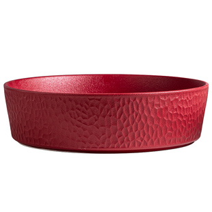 红色喜庆新款汤盆家用喜宴陶瓷盘大容量大号菜碗拌面盘捞汁海鲜盘