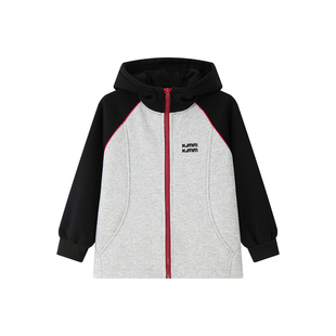 虾酱麻麻男童加绒运动套装秋冬季2025新款男孩上衣连帽儿童装裤子