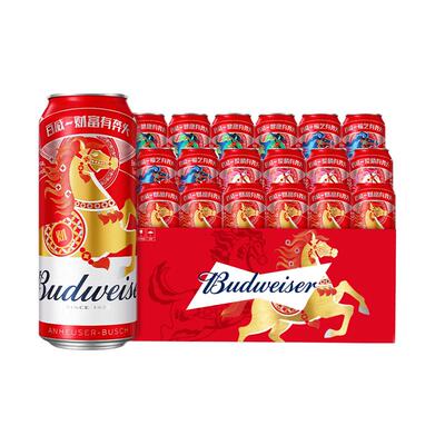 百威啤酒经典红罐450ml*18听