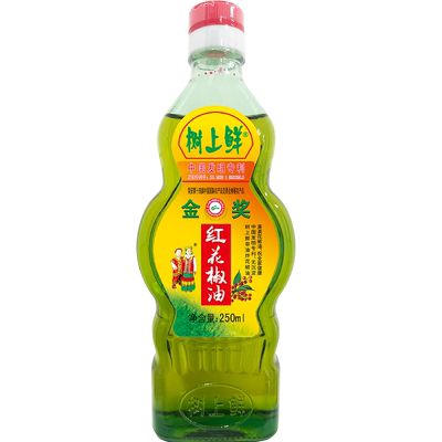 树上鲜红花椒油凉拌菜米线麻油