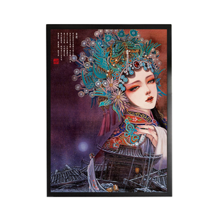 简约实木拼图框1000片70X50X75相框裱框为㚓雷诺瓦福思定制