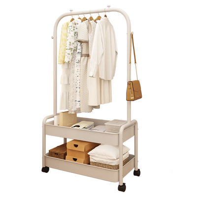 儿童衣帽架落地卧室小型挂衣架家用房间衣服收纳不占地移动置物架