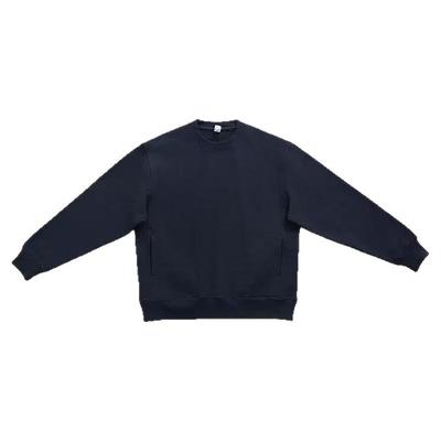 侧向口袋圆领套头高克重纯棉卫衣