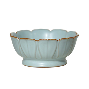 汝窑莲心杯主人杯单杯复古茶杯陶瓷品茗杯汝瓷茶盏功夫茶青瓷茶具