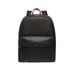 【自营】Bally/巴利时尚新款男士黑色牛皮背包双肩包送礼6306394