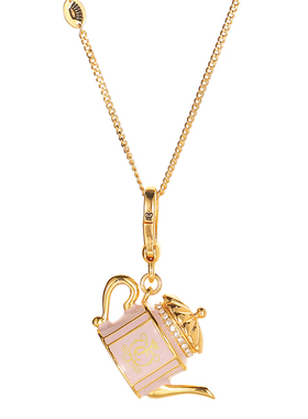 可打开立体镶钻珐琅彩釉粉色茶壶