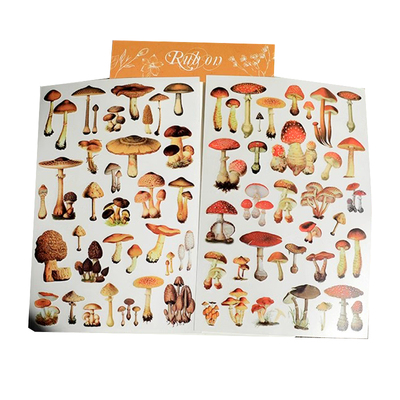 兔子家布用刮刮纸轻复古蘑菇