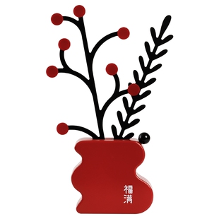 Mandelda新年客厅卧室电视柜饰品家居桌面仿真花装饰摆件轻奢高档