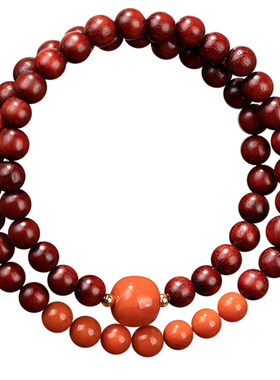 安神助眠满肉南红小叶紫檀手串女