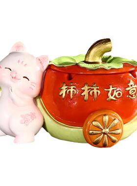 可爱小狗小猫烟灰缸摆件