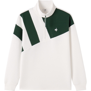 【网球】乐卡克法国公鸡秋冬男款舒适半拉链立领卫衣