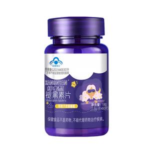 纤本颜褪黑素失眠改善睡眠熬夜党常备维生素B6吞咽瓶装成人用