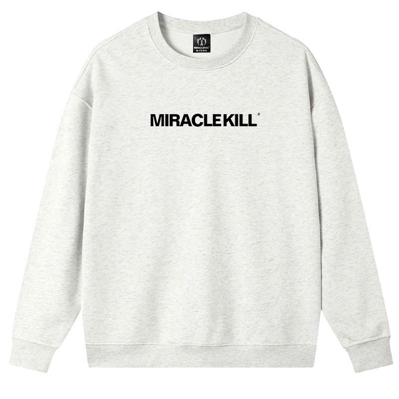 MIRACLE KILL简约字母简约印花宽松休闲套头长袖卫衣男女
