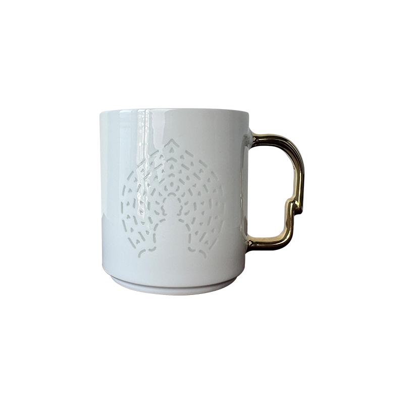 中国美术学院文创敦煌佛光杯白瓷陶瓷水杯长辈领导爸爸实用礼物