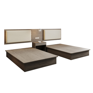 酒店专用床箱无床头床床架单身公寓民宿宾馆家具标间全套工厂直销