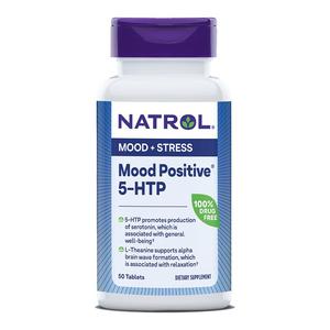Natrol美国5htp复合配方5-羟色胺酸情绪调节剂抗EMO非褪黑素50片