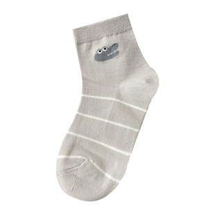 儿童袜子春秋薄款长绒棉中筒袜男童宝宝棉袜无骨卡通男孩耐脏长袜