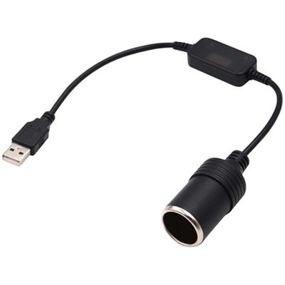 汽车USB转点烟器插座5V转12V行车记录仪电子狗充电宝点烟器母座口