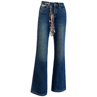 2025冬新款jeans大企83151复合宝宝绒保暖修身显瘦女牛仔微喇叭裤