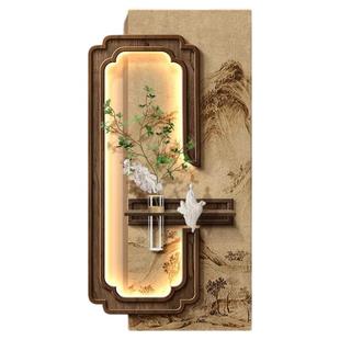 新中式水培绿植玄关装饰画高级感入户门挂画宋代美学禅意空间布置