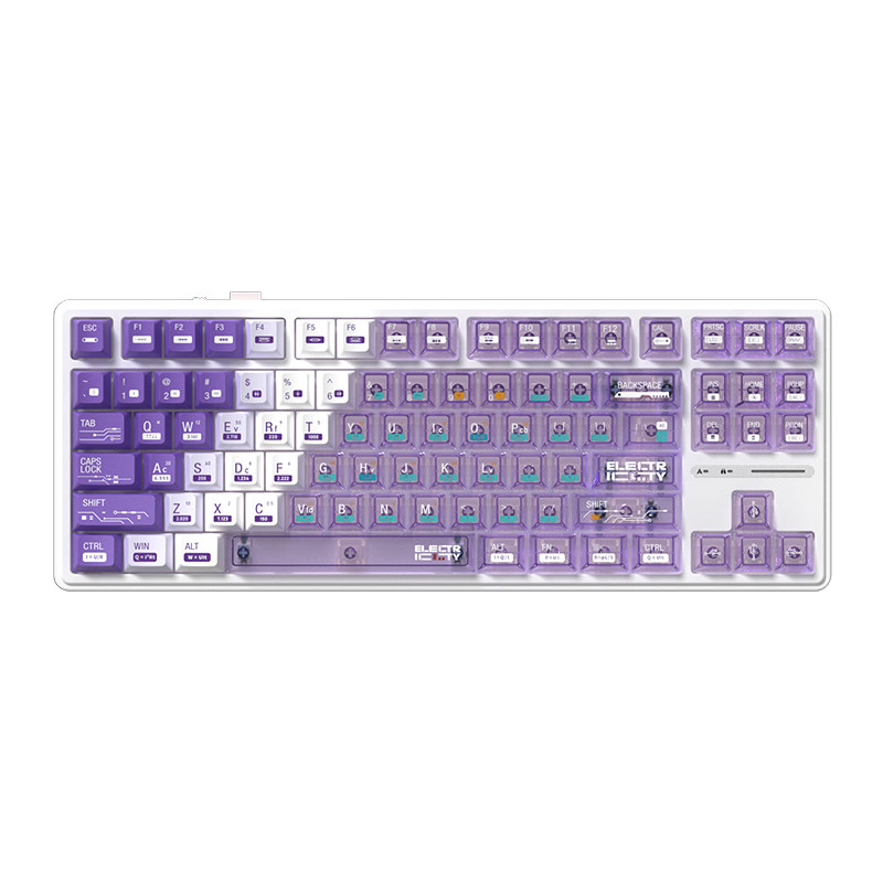 RKR87pro v2三模机械键盘无线客制化电脑游戏办公两用低延迟87键