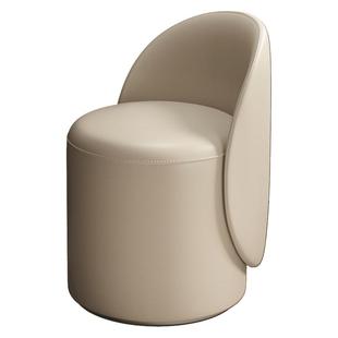 三梦化妆凳轻奢高级感卧室旋转化妆椅实木靠背2025新款梳妆台椅子