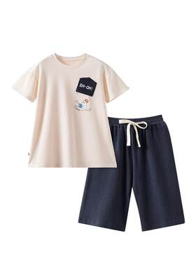 小黑托昵儿童家居服睡衣套装