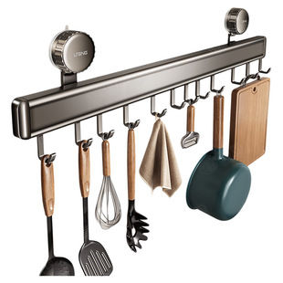 吸盘挂钩厨房免打孔强力承重多功能勺子铲子挂架一无痕壁挂收纳