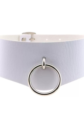 纯色宽边皮项圈个性朋克男女时髦