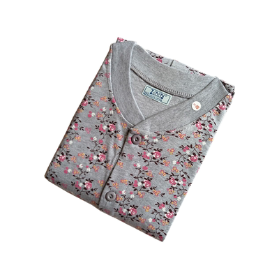 中老年开衫秋衣纯棉加肥大码