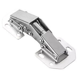 免开孔不锈钢橱柜门铰链铰弹簧合页衣柜五金阻尼液压缓冲折叠神器