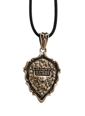 nba公牛盾牌吊坠纯银男