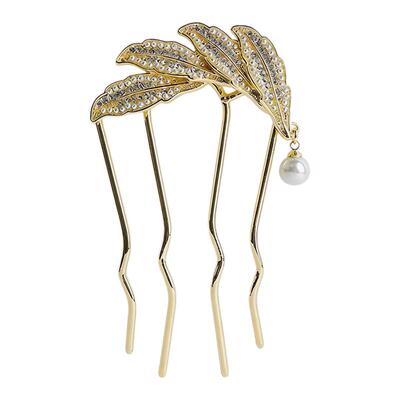 u型发簪盘发簪子2026新款珍珠