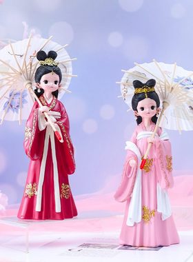 汉服古装女孩颜如玉系列古风装饰摆件少女家居布置心房间梳妆台