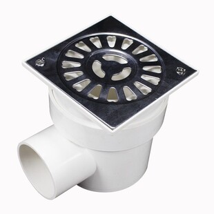 pvc排水管件50不锈钢单通道地漏 加高地漏阳台卫生间地漏同层排水