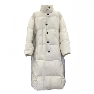 中长款90白鸭绒羽绒服女2025秋冬季新款立领学院风百搭保暖外套潮